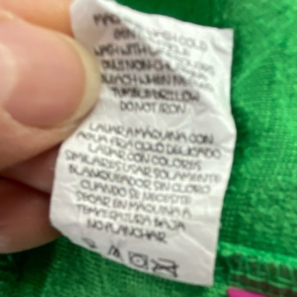 OP Ocean Pacific green and white hexagon terry textured romper swim coverup - Picture 5 of 9